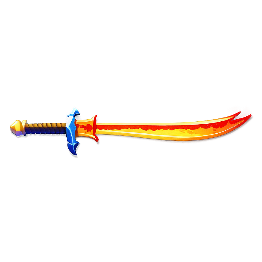 Cartoon Fire Sword Png Bdd38