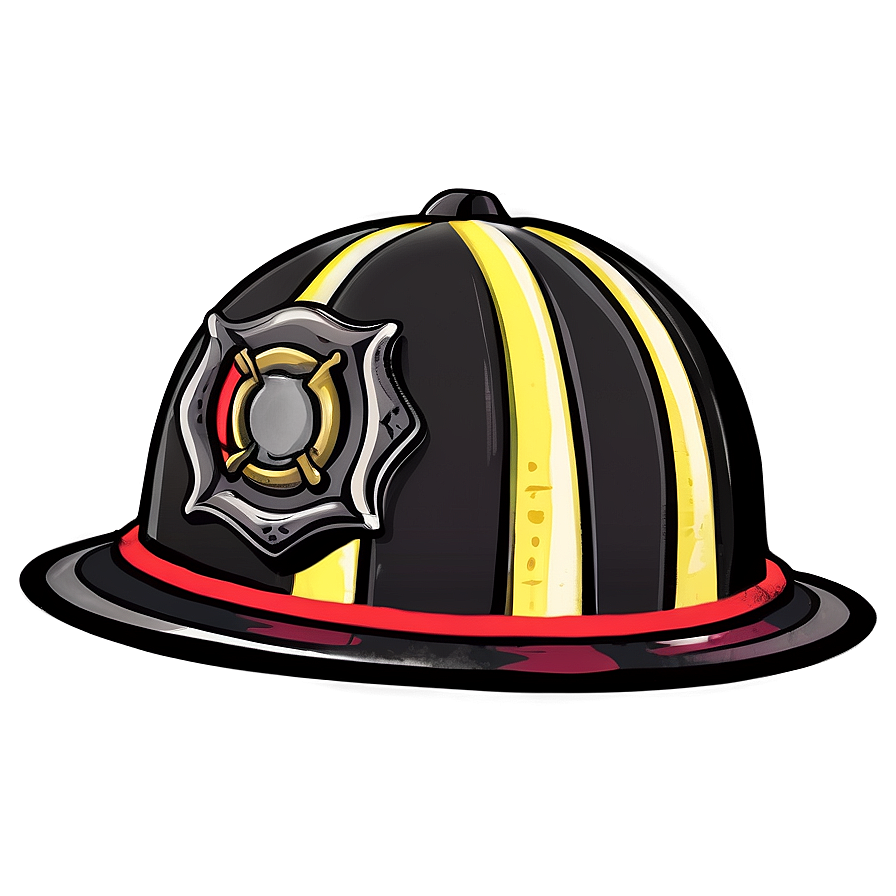 Cartoon Firefighter Helmet Png 06212024