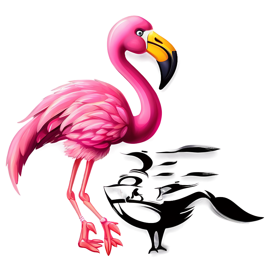 Cartoon Flamingo Character Png 05062024