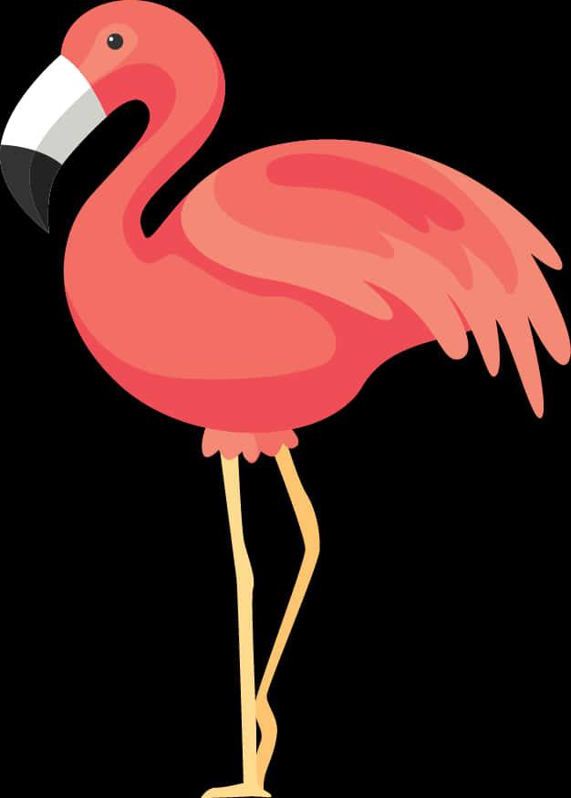 Cartoon Flamingo Standing