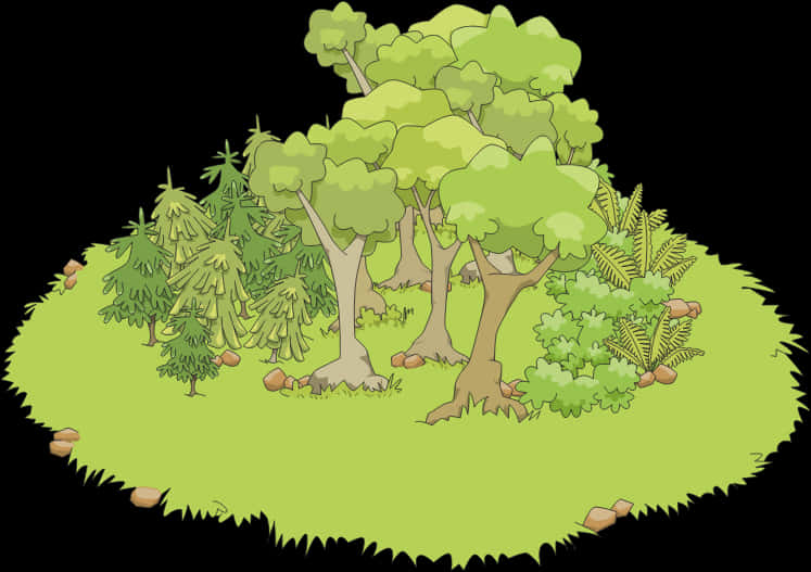 Cartoon Forest Illustration