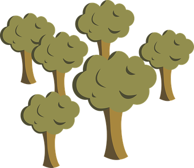 Cartoon Forest Vector Illustration