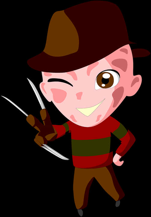 Cartoon Freddy Krueger Character