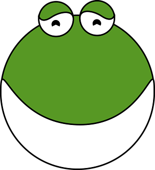 Cartoon Frog Face Graphic