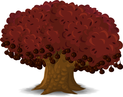 Cartoon Fruit Tree Illustration