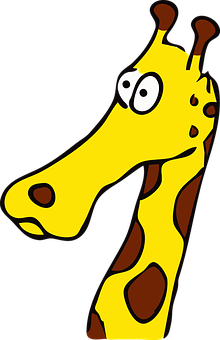 Cartoon Giraffe Head Vector