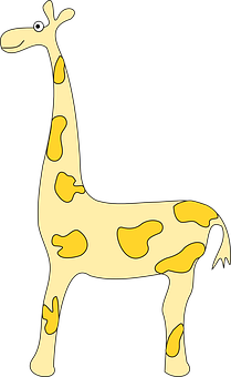 Cartoon Giraffe Standing