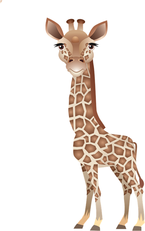 Cartoon Giraffe Standing