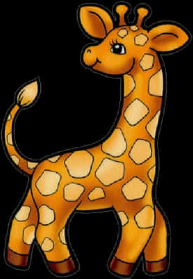 Cartoon Giraffe Standing