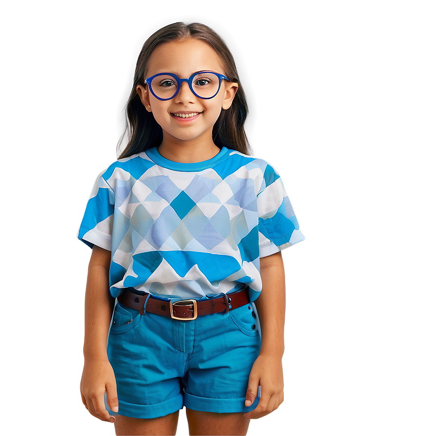 Cartoon Girl With Glasses Png Gbx