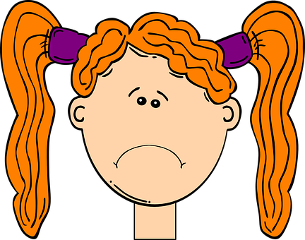 Cartoon Girl With Pigtails