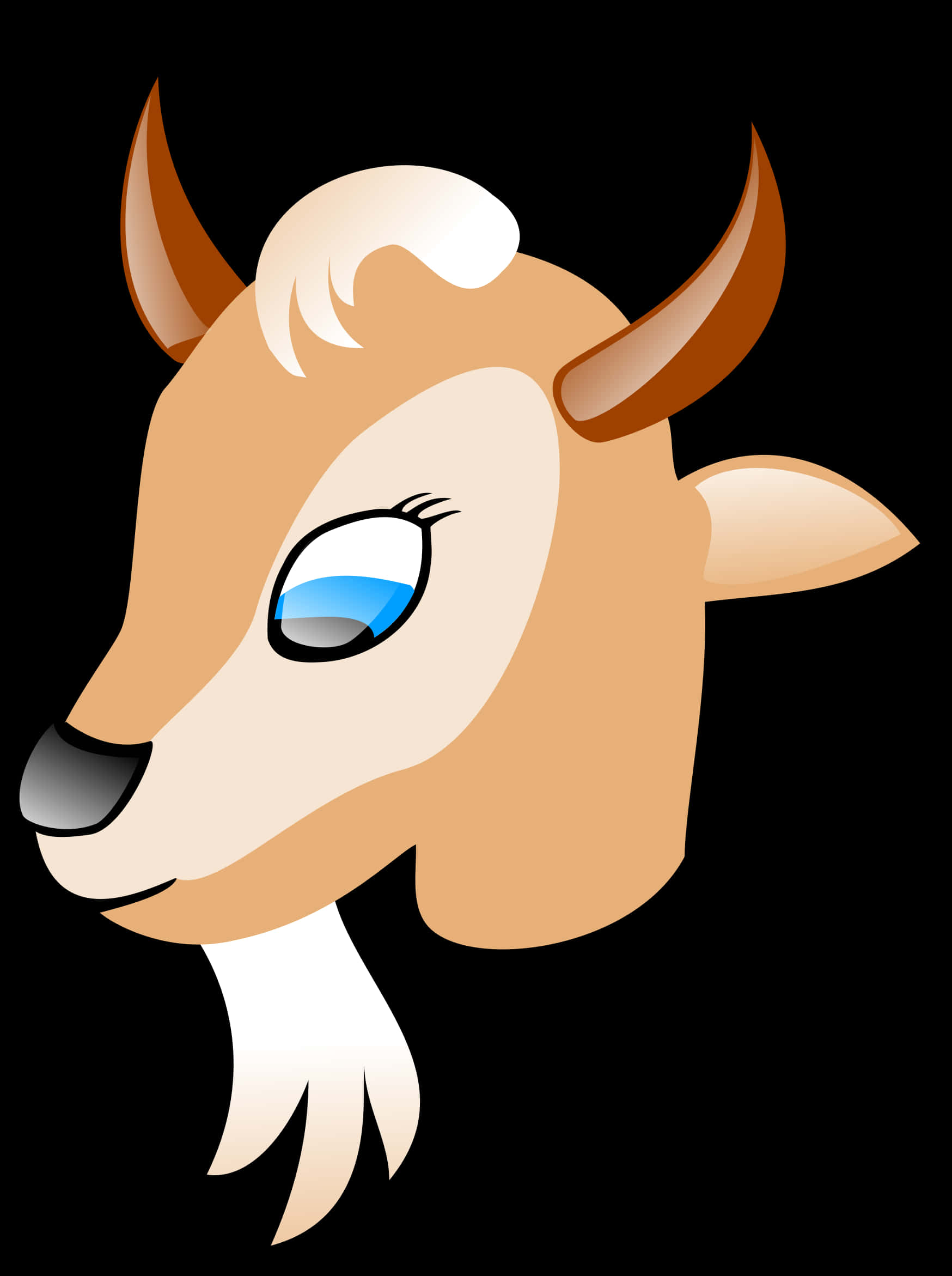 Cartoon Goat Head Graphic