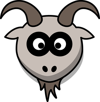 Cartoon Goat Head Graphic