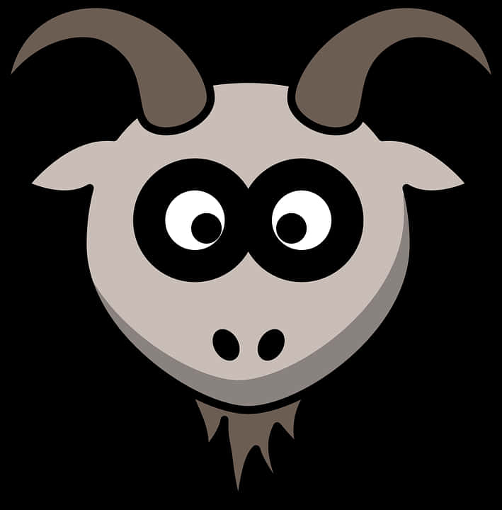 Cartoon Goat Head Vector