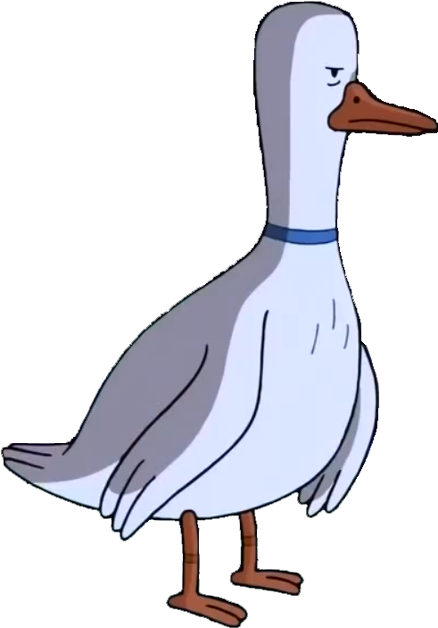 Cartoon Goose Standing Profile