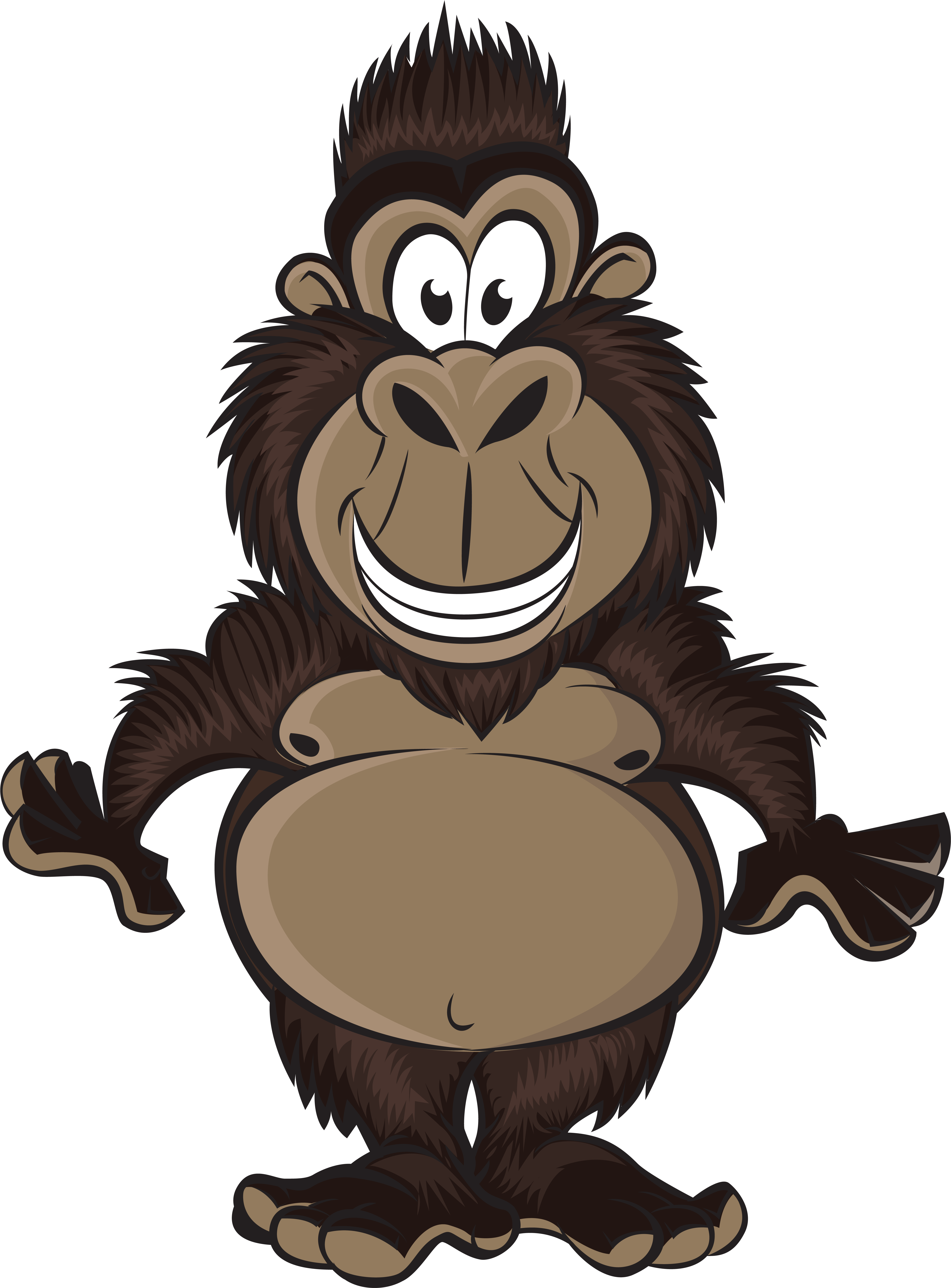 Cartoon Gorilla Smiling.png