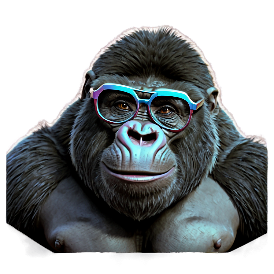 Cartoon Gorilla With Glasses Png 42