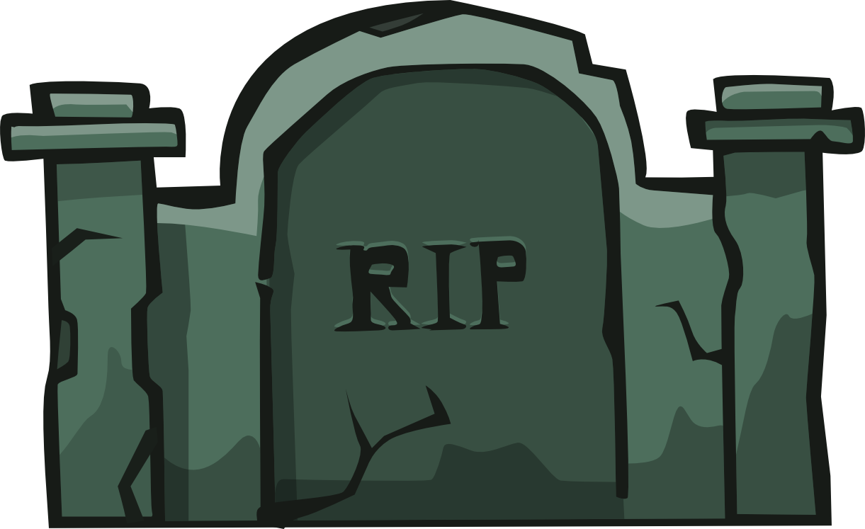 Cartoon Gravestone R I P