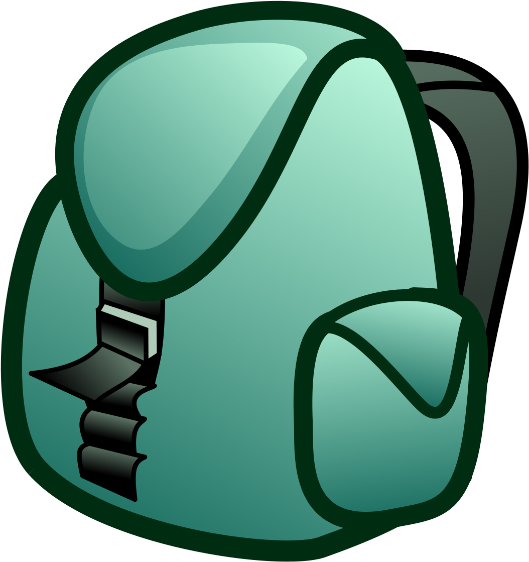 Cartoon Green Backpack Graphic