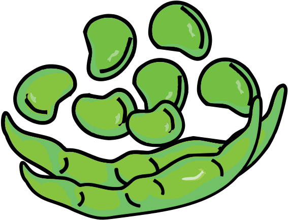 Cartoon Green Beans Vector