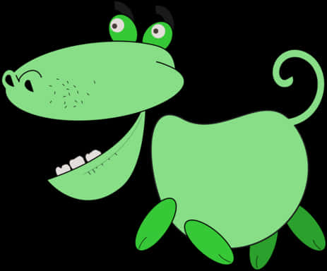 Cartoon Green Creature Illustration
