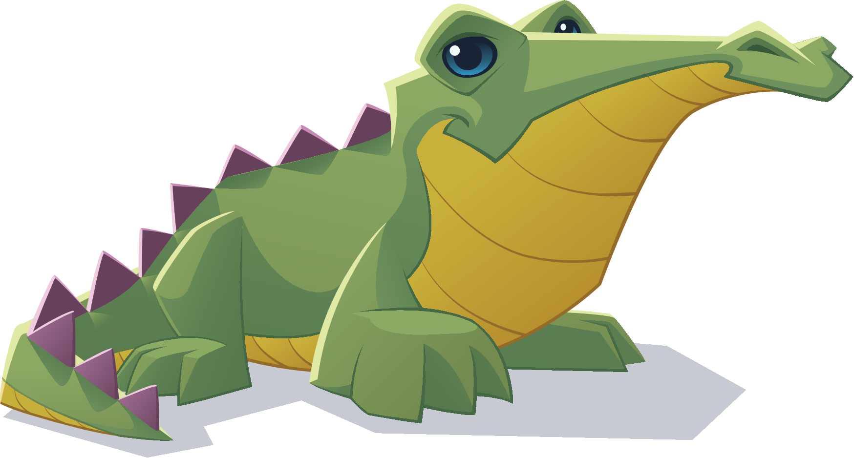 Cartoon Green Dinosaur Illustration