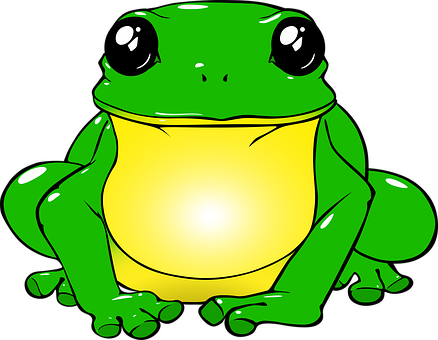 Cartoon Green Frog Illustration