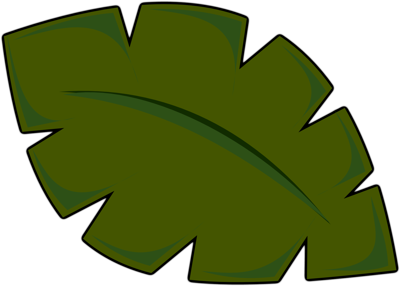 Cartoon Green Leaf Graphic