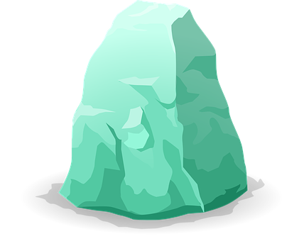 Cartoon Green Rock Vector