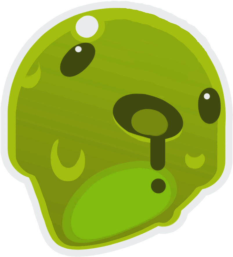 Cartoon Green Slime Sticker