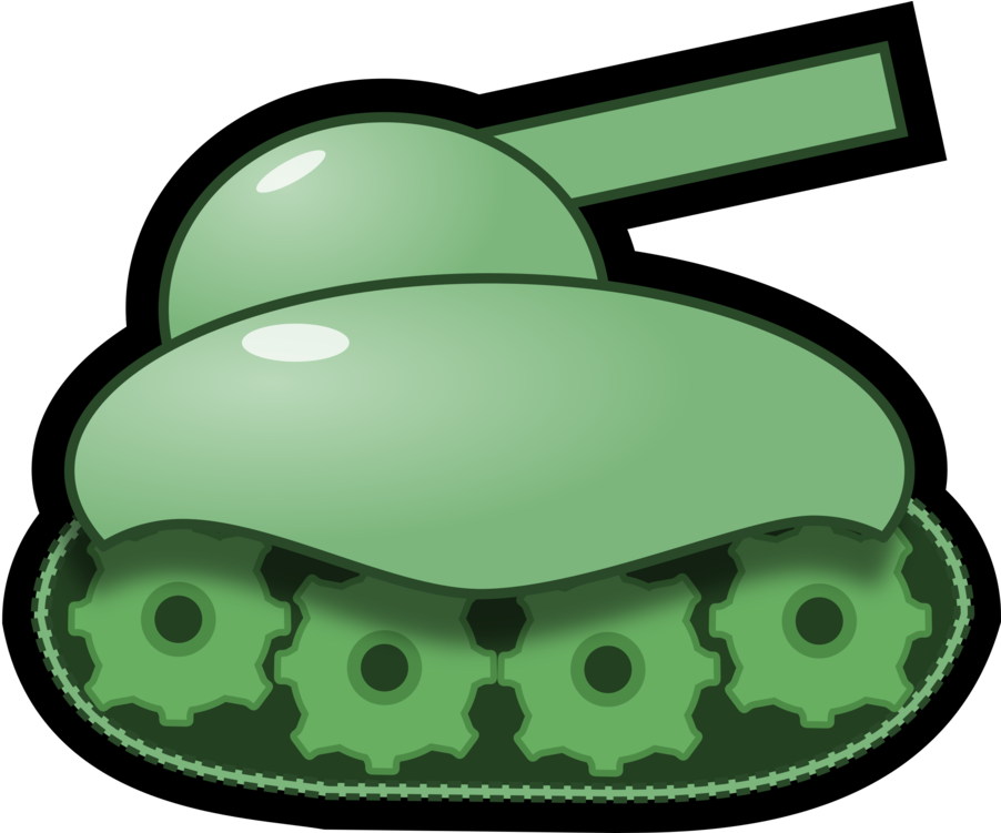 Cartoon Green Tank Vector