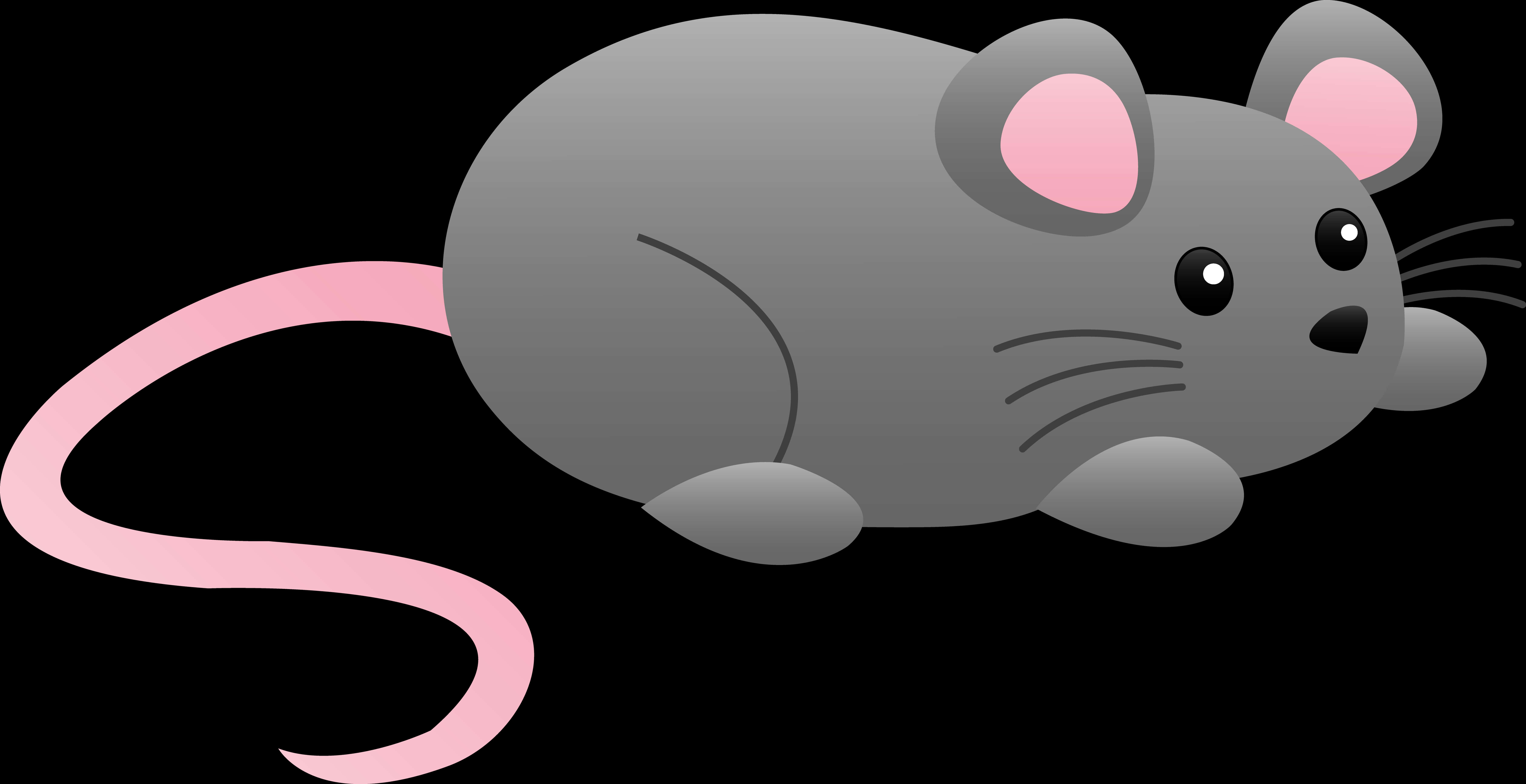 Cartoon Grey Rat Illustration
