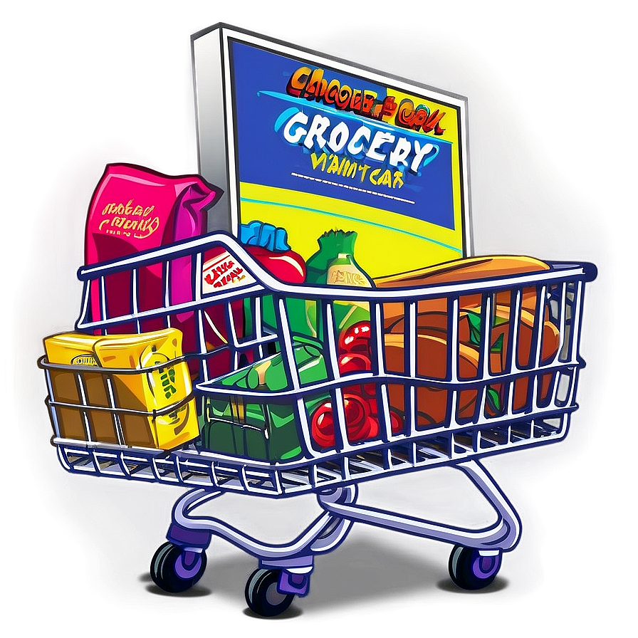 Cartoon Grocery Cart Png 13