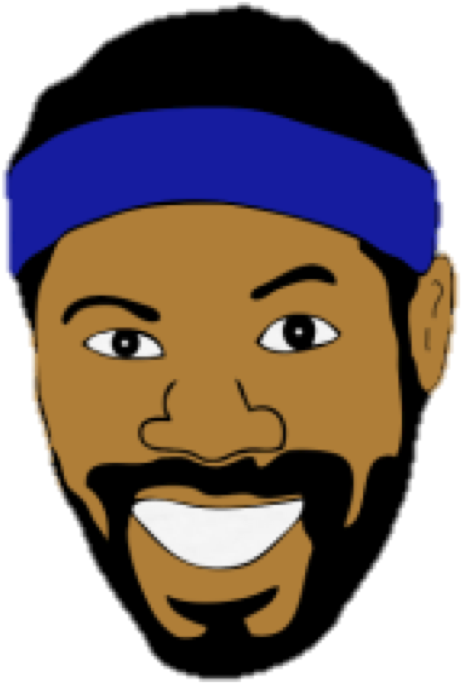 Cartoon Headband Smiling Man