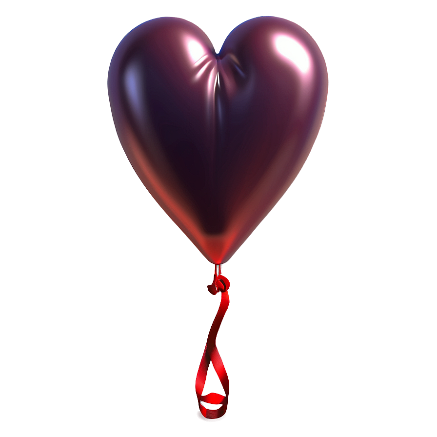 Cartoon Heart Balloon Png 06132024