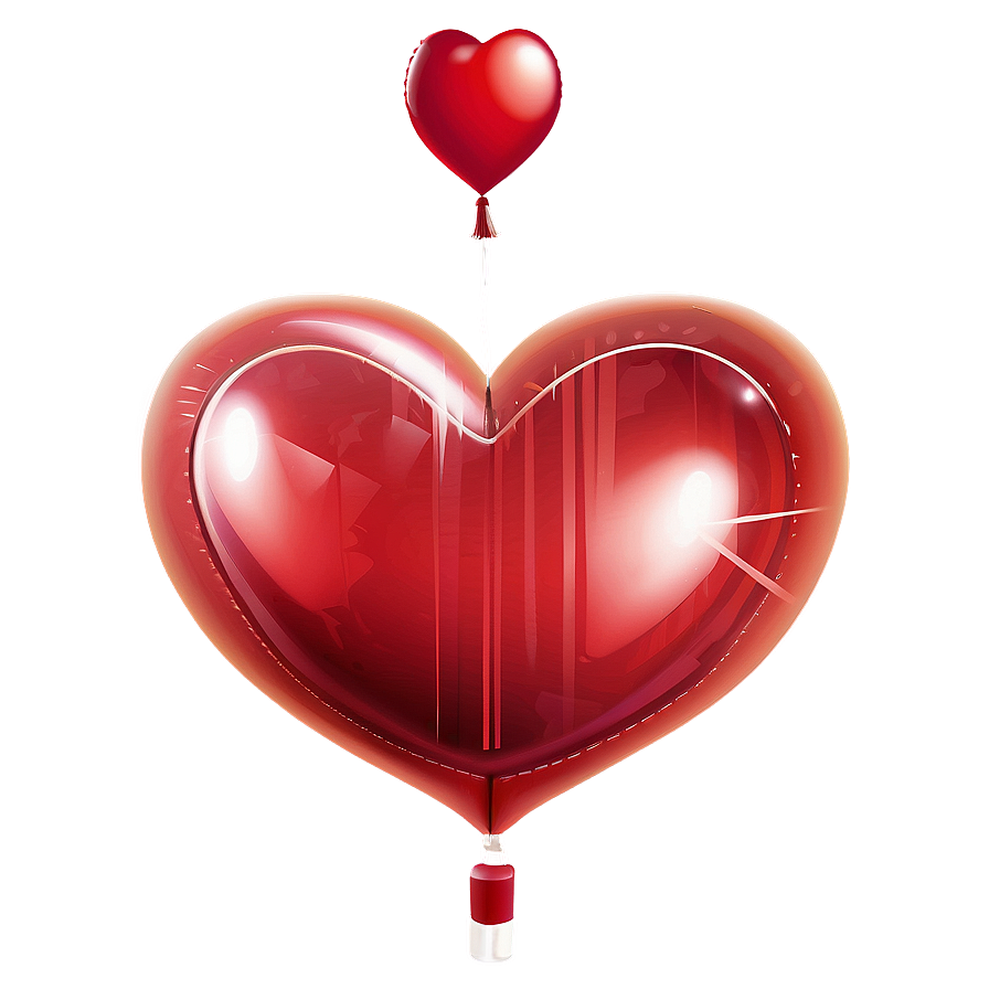 Cartoon Heart Balloon Png 06212024