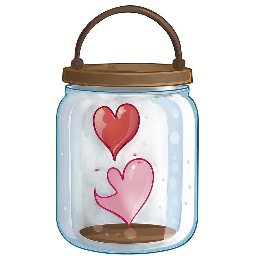 Cartoon Heart In A Jar Png 77