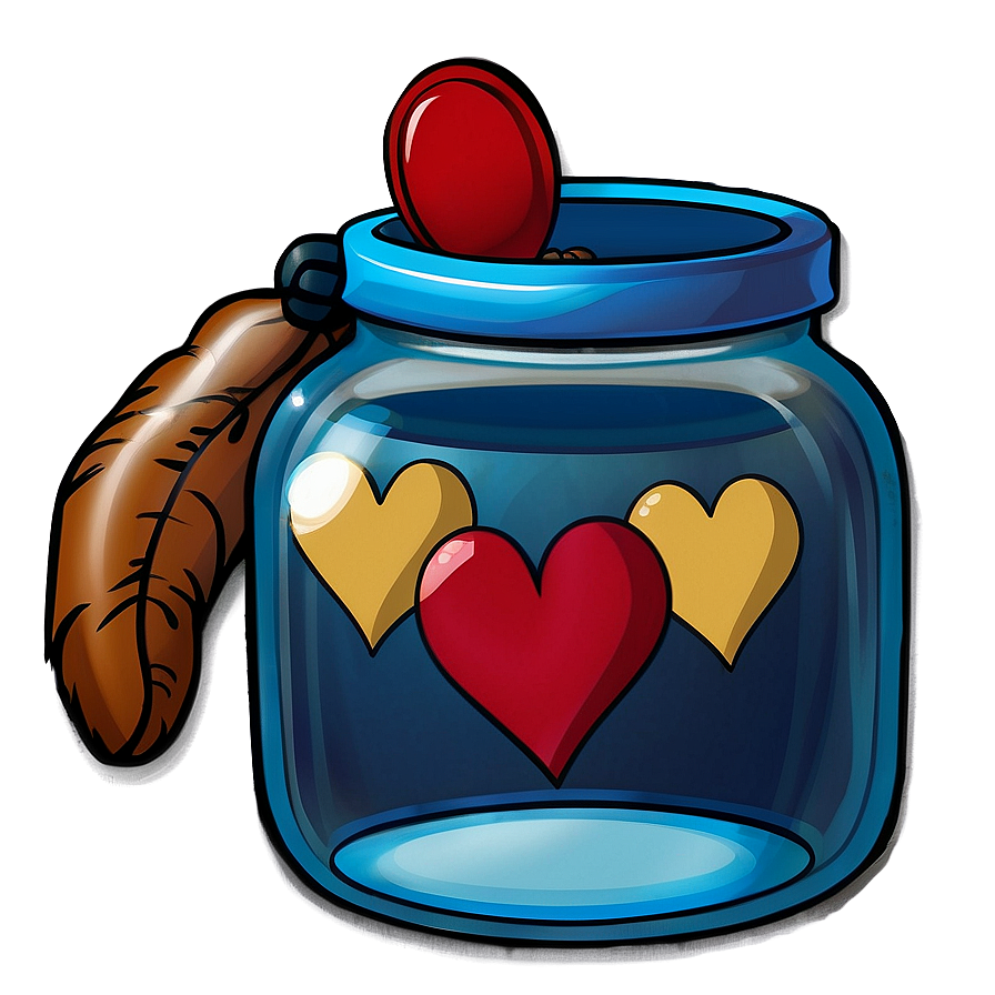 Cartoon Heart In A Jar Png 83