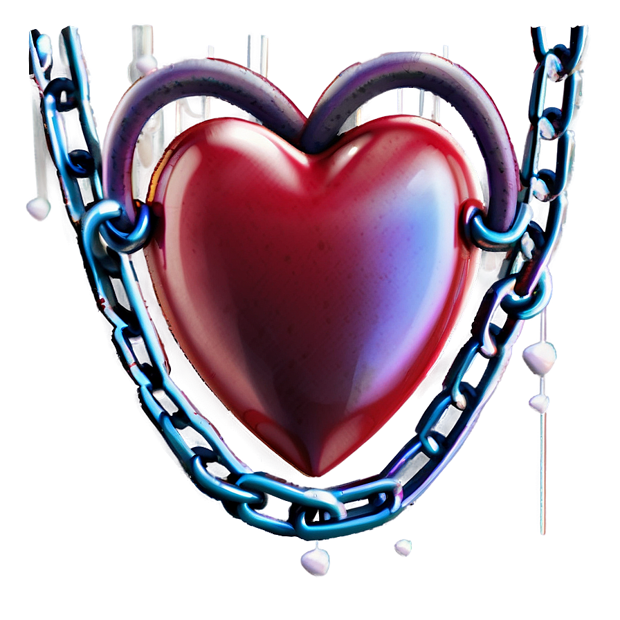 Cartoon Heart In Chains Png 83