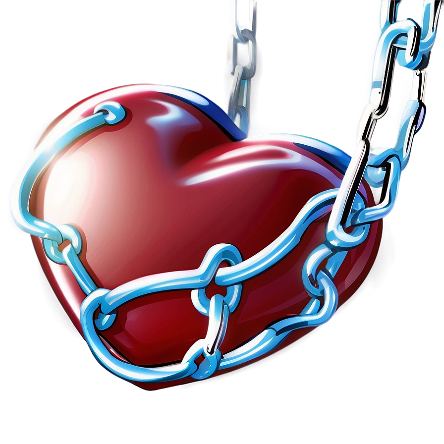 Cartoon Heart In Chains Png Kno56