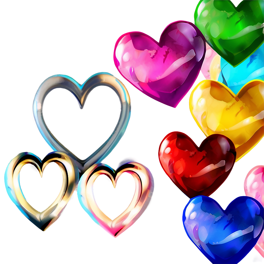 Cartoon Hearts Png 05032024