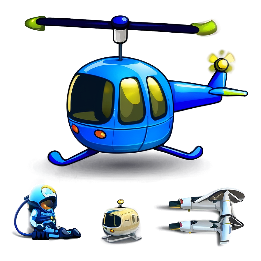 Cartoon Helicopter Png Hkf