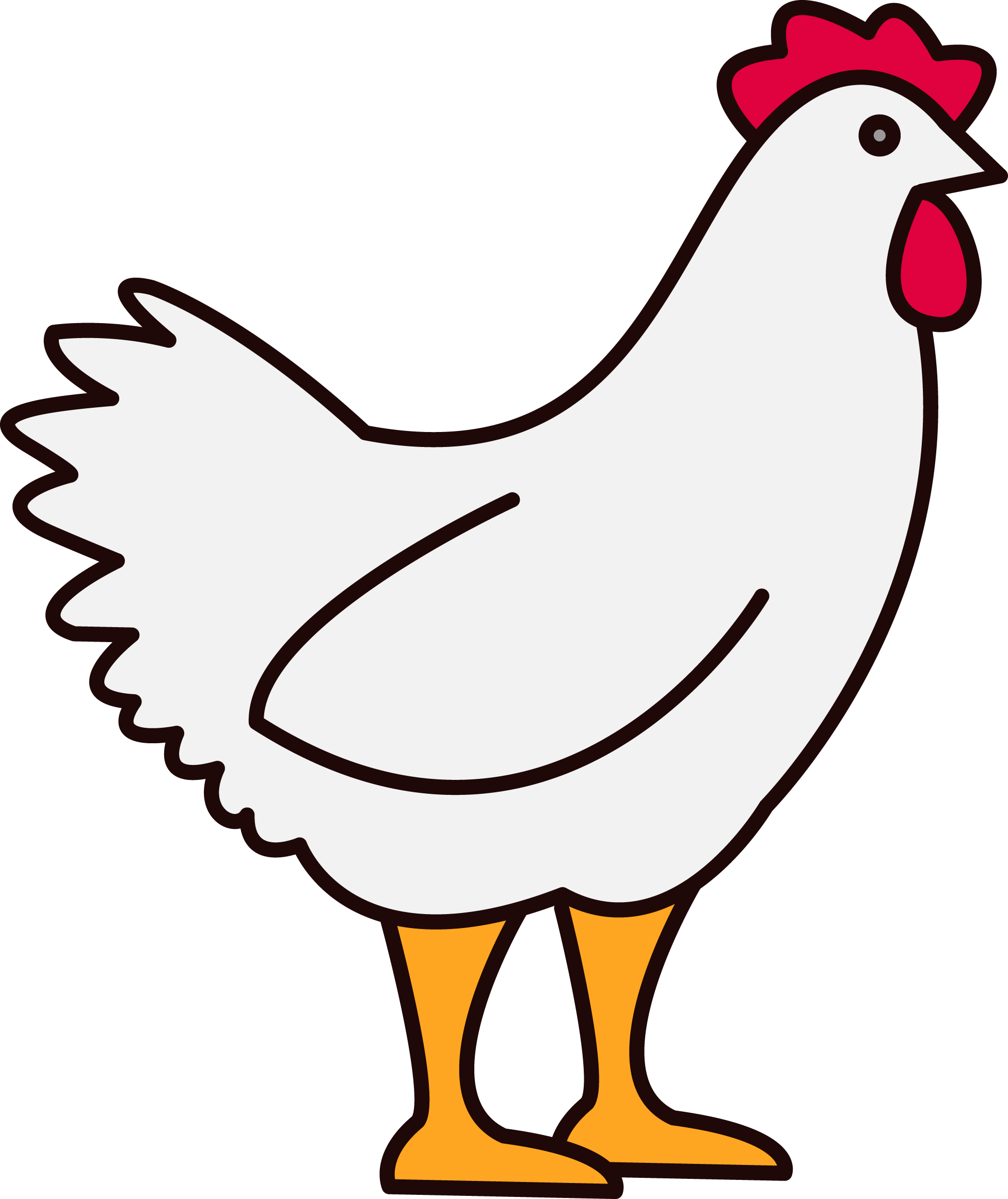 Cartoon Hen Standing