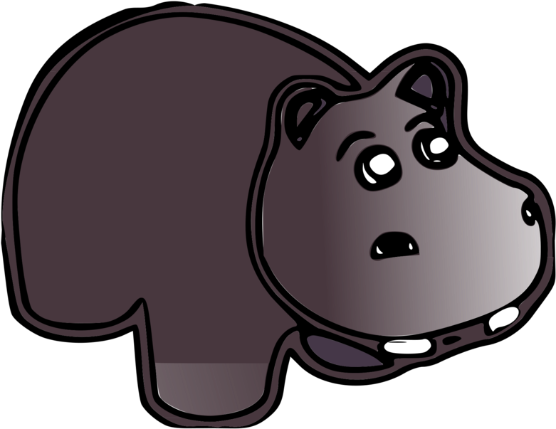 Cartoon_ Hippopotamus_ Head_ Vector