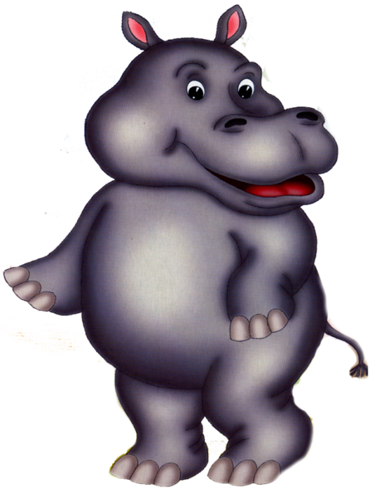 Cartoon Hippopotamus Standing