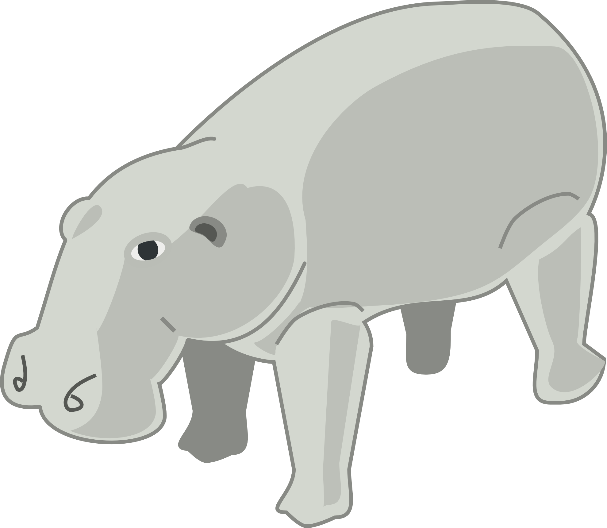 Cartoon Hippopotamus Standing