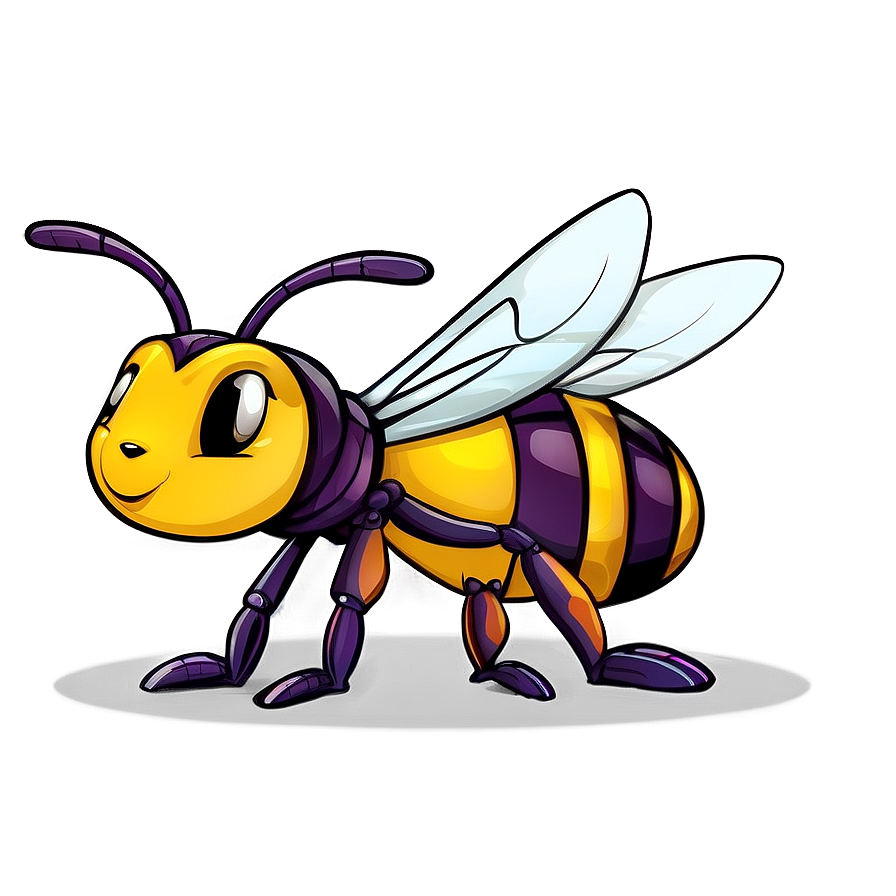 Cartoon Hornet Character Png Qda