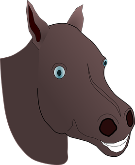 Cartoon Horse Head Graphic