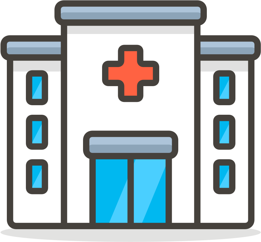 Cartoon Hospital Building Icon