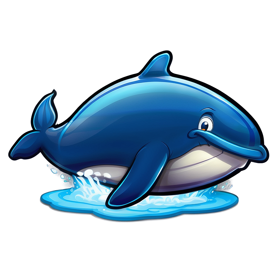 Cartoon Humpback Whale Character Png 06212024